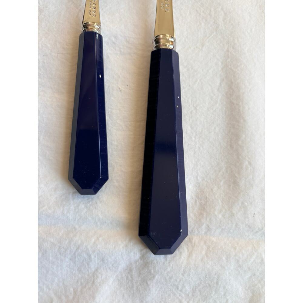 NEW Sabre Paris Basic Navy Flatware Set – Dinner Fork & Dessert Spoon (2-Piece) - Picture 2 of 3